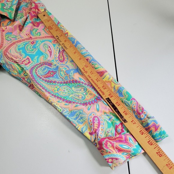 Lauren Ralph Lauren Women Tunic Shirt Size Large Button Up Paisley Casual Travel - Picture 9 of 11